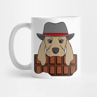 Cool dog with chocolate and a hat Mug